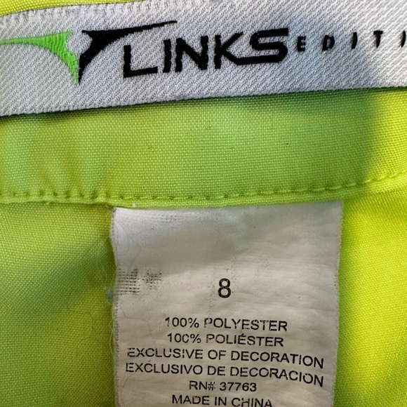 Women’s Lime Green Links Edition Chino Board Shorts. Golf. Summer Pockets Size 8 - Picture 6 of 12